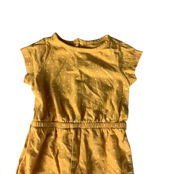 Old Navy Baby Girls Jumpsuit Yellow White Polka Dots Short Sleeve 0-3M One Piece - Picture 9 of 11